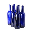 6 Pk Cobalt Blue Wine Bottles For Wine Bottle Holder Tree Garden Art Yard Decor