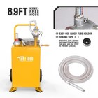 20 Gallon Gas Fuel Diesel Caddy Transfer Tank Container W  Rotary Pump And Wheel