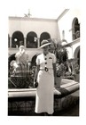 1950s Women Big Hat Vintage Photo