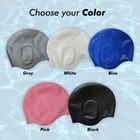 Nutravicity Womens Mens Long Hair Swim Cap Silicone Swimwear   Black