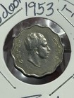 1953 Iraq 4 Fils  King Faisal Ii  Copper-nickel Coin 