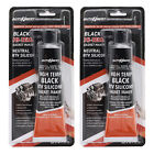 2x 3 7oz  Rtv Silicone Instant Gasket Maker Black High Temperature Sealant Tube