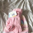 Moriah Elizabeth Girls Pink Gradient Knit Acrylic Hat   Glove Set Pom-pom Accent