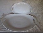 Living Home Set Of 2 Porcelain Platters