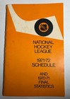 Vintage Hockey Schedule 1971-72 Poor Condition But Awesome Esposito Ad Chap Stic