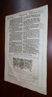 1611-59 Line Kjv Folio Bible Leaf-epistle Of Romans Title Page-ending Of Acts
