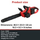 16  Cordless Chainsaw Handheld Electric Chain Saw Wood Cutter With 2 Batteries