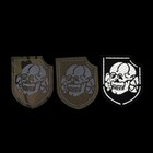 Reflective Ir Gosht Skull Russia Russian Army Tatical Hook Loop Patch Badge Tan