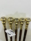 Lot Of 5 Brass Compass Handle Wooden Walking Cane Stick 37  Antique Style Gift