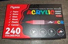 240 Colors Acrylic Paint Markers - Brush Tip Vibrant Acrylic Paint Pens Set