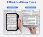 5x Full Page Magnifier Large Handheld Magnifying Glass For Low Visions -  