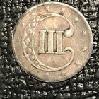 Higher Grade 1853 Three 3 Cents Trime Silver Coin-jun333