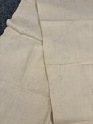 Vintage Stamped Linen Tablecloth Heavy Linen 52 x70  Floral   Scrollwork   As Is