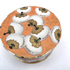 Vintage Coty Airspun Face Powder Empty Box Dresser Vanity Container Orange Gold