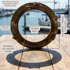 Oil Rubbed Antique Bronze Finish Vintage Functional 12  Porthole Window Glass