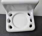 12 vtg Porcelain Tub Faucet  Sink  Hot cold Cross Handles Cup toothbrush Holder 