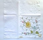 Vintage Hanky New W tag Madeira Hand Made 1940-50s Embroidered Applique d Lovely