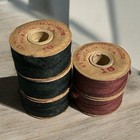 Lot Of 5 Vtg Star Bobbin Style    g    American Thread Co  Black Brown Cotton Thread