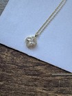 925 Sterling Silver Gold Vermeil Cz Clover Halo Pendant Cable Chain Necklace