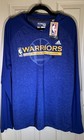 Nba Adidas Golden State Warriors Hooded Long Sleeve Tee Men   s Xl Royal Blue Nwt