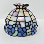 Vintage Tiffany Style Stained Glass Lamp Shade 6  X 5   Grannycore Cottagecore