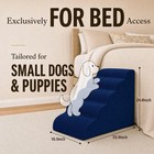 Curved Dog Stairs Ramp For High Beds 5-step Extra Wide Dog Cats Steps Non-slip