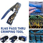 Rj45 Crimp Tool Kit Set  Ethernet Pass Through Crimper  Network Cat5e Cat5 Cat6