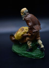 Chialu Italy Composite Old Man Farmer Wheelbarrow Grandfather Figure Signed