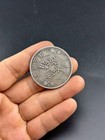 Antique Chines Vintage Silver Plated Dragon Coin  Sichuan Dahan Yuan