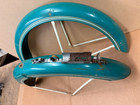 Monark Super Deluxe Firestone Cruiser 26  Bicycle Blue Fender Set   Light Tray