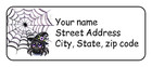 30 Halloween Personalized Return Address Labels Stickers Tags Spider