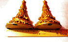 Pair Vintage 1960 s Plaster Cast Italian Florentine Rococo Style Corbel Bookends