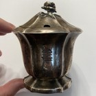 1831 London Charles Fox Ii Sterling Silver Lidded Jam mustard Pot Rose 168 Grams