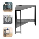 Computer Desk Corner Desk With Outlets   Led Lights 110v Home Office Desk