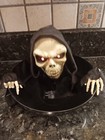 Vintage Magic Power Halloween Animated Skeleton Candy Bowl Eyes Light Up   Sound