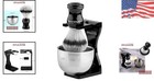 Elegant Shaving Brush Set With Synthetic Badger Hair   Stainless Steel Bowl