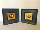 Pair Of Quality Antique Italian Micro Mosaic Grand Tour Framed Plaque s 