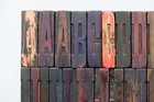 Vintage Letterpress Wood Type Lot     Antique Printing Blocks    5 1 Inch