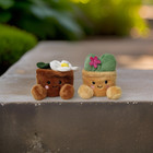 Set Of 2 Junie Daisy   Seyla Succulent Palm Pals 5  Stuffed Animal Plush  Aurora