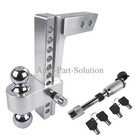 Adjustable Trailer Hitch 2inch Receiver Heavy Duty Steel Hitches W 10  Drop rise