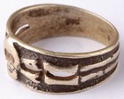 Ring Engraving I h s Silver 835 Skull Bones Antique Amulet Protecting Against