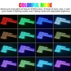 16pc Rgb Bluetooth Motorcycle Led Light Under Glow Neon Strip Remote Control Kit