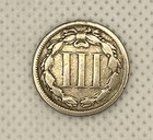 1865 Three Cent Piece  3c Nickel  Very Fine  Condition   2