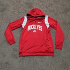 Nike Ohio State Buckeyes Hoodie Mens M Red Long Sleeve Pullover Therma Fit  new