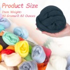 Wool Roving Yarn  80g 2 82oz Felting Wool Pure Roving Yarn  Gray Blue
