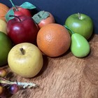 Mixed Lot Vtg  Artificial Faux Plastic Fruit Orange Berries Red Green Apples