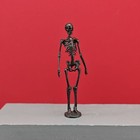 Vintage Metal Mini Human Skeleton Figurine  Detailed Anatomy Collectible Statue