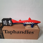 Dogfish Head Grateful Dead Juicy Pale Ale Shark Beer Tap Handle 12  Red blue 