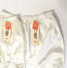 Granny Panties Lot 3 New Vintage Classic Satin White Nylon Brief Size 5 Nwt 1288
