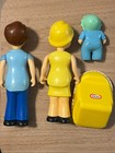 Little Tikes Vintage Dollhouse Size Family Dad Mom Baby With Carseat Lot Of 3 A